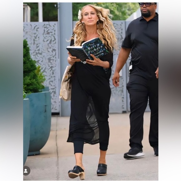 Swedish Hasbeens Wrinkled Black Sandal Best Style🌈 ♥️ - Picture 8 of 10